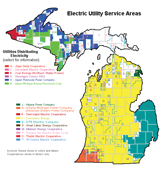 Electric Utility Service Area Map