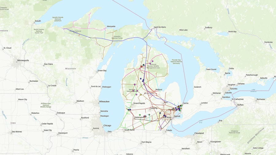 Natural Gas Pipelines and Underground Storage Locations