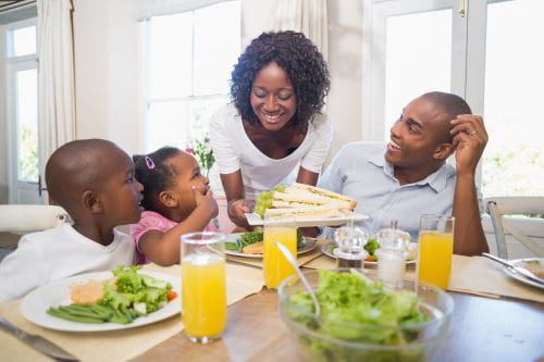 family at the breakfast table