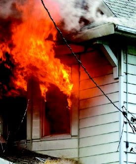 house on fire