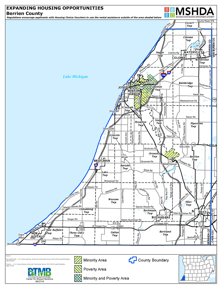 Berrien County Deconcentration Map Image