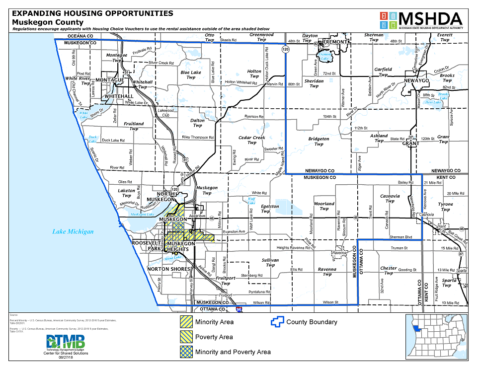 Muskegon County Deconcentration Map Image