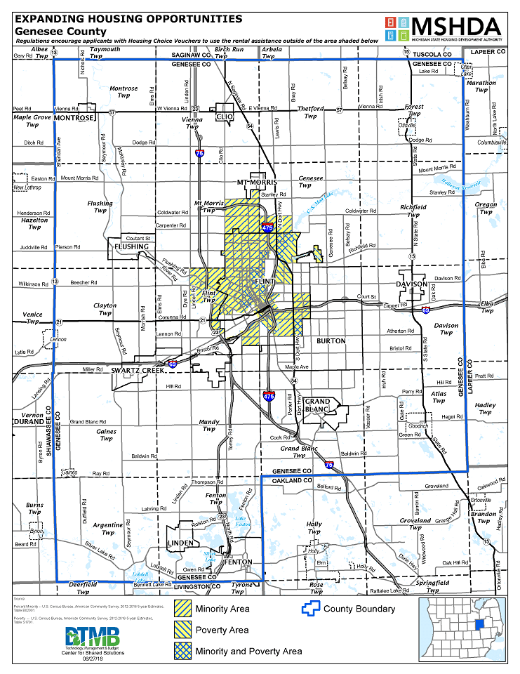 Genesee County Deconcentration Map Image
