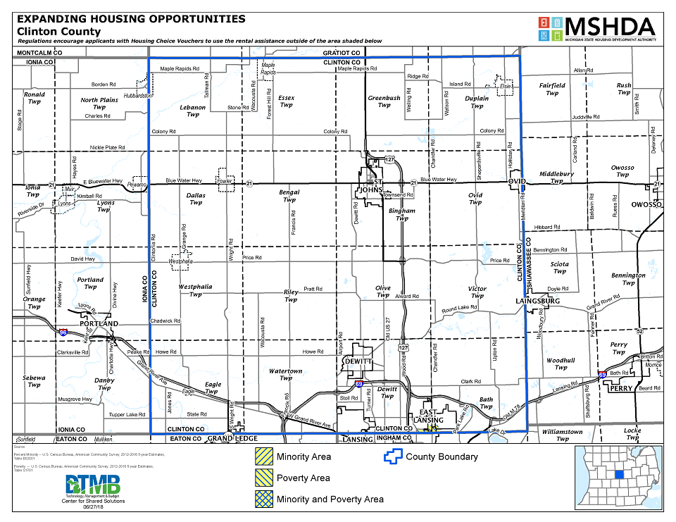 Clinton County Deconcentration Map Image