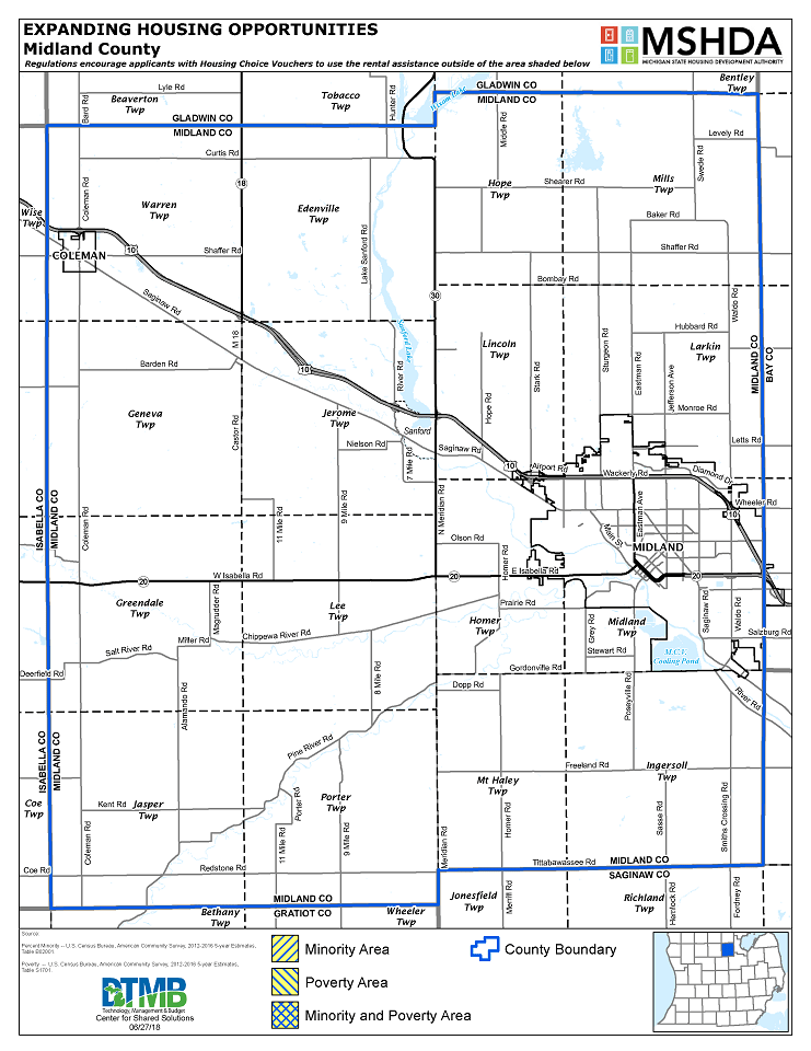 Midland County Deconcentration Map Image