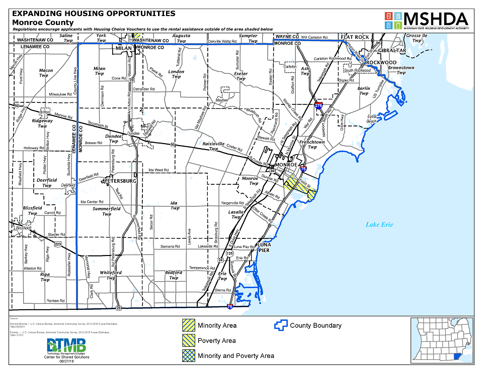 Monroe County Deconcentration Map Image