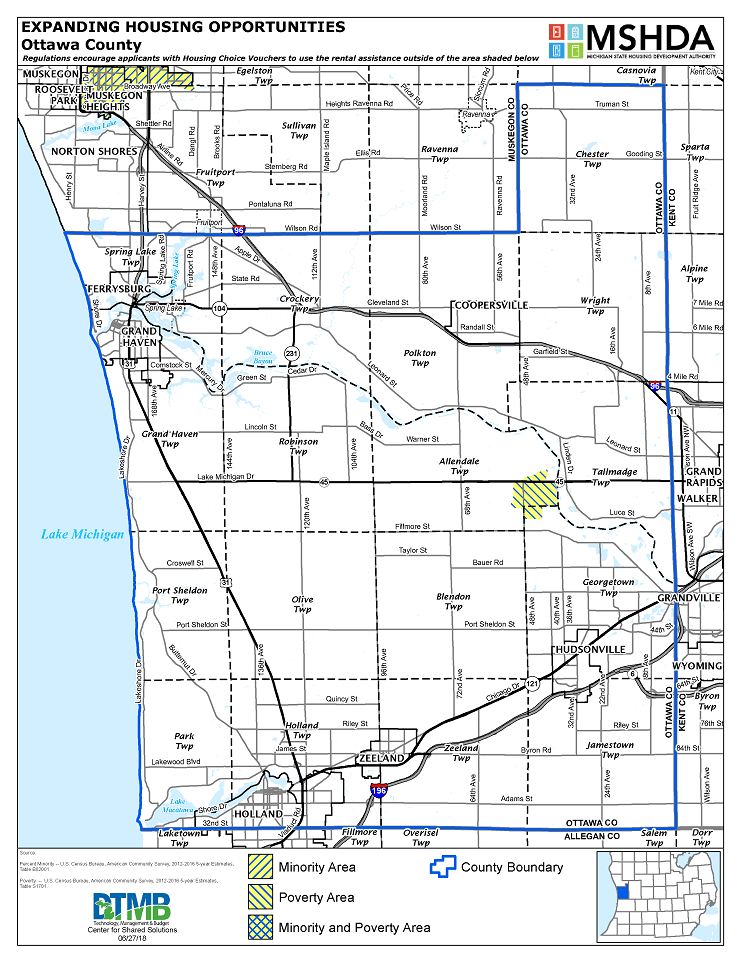 Ottawa County Deconcentration Map Image