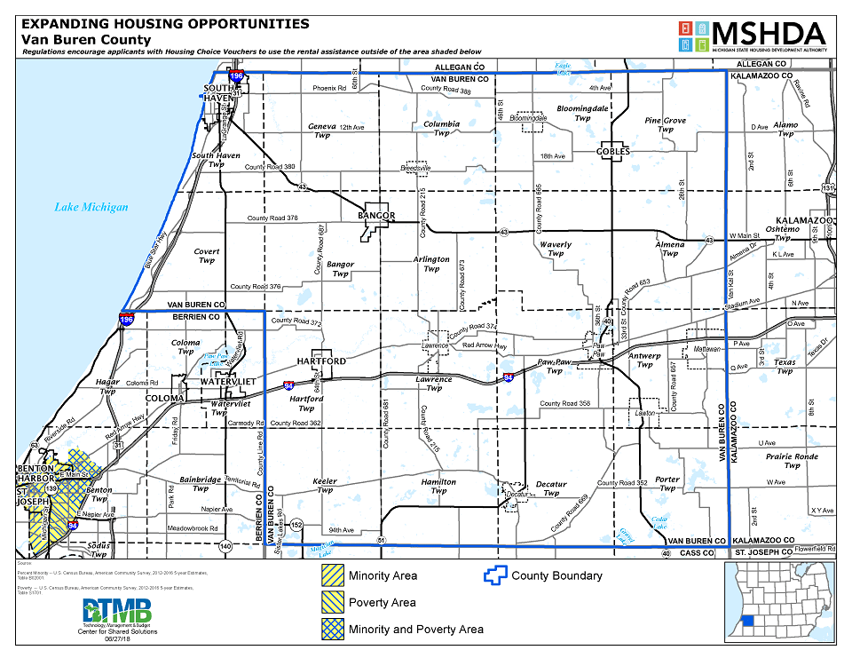 Van Buren County Deconcentration Map Image