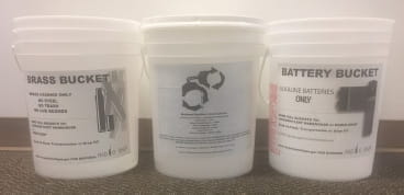 Janitorial Pails-MDOC Recycling Batteries