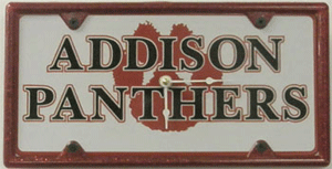 Booster Plate Clock-Addison Panthers