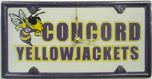 Booster Plate Clock-Concord Yellow Jackets