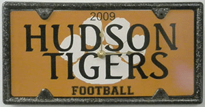 Booster Plate Clock-Hudson Tigers