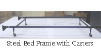 Steel Bed Frame with Casters