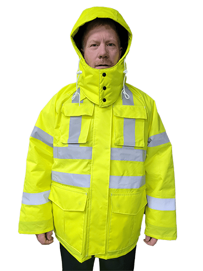 8008-Hi-VIS Insulated Raincoat with Liner1