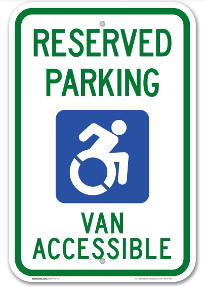 HP-8-1218 Reserved Parking Van Accessible