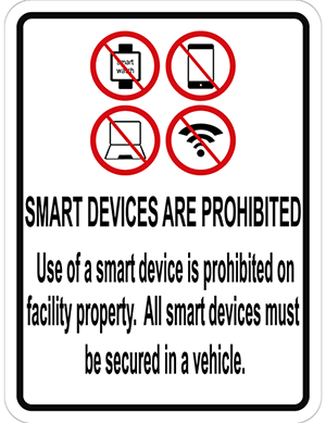 DC-41 Smart Device Prohibited Signs