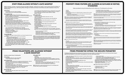 5 x 3 Gate Manifest Signage 