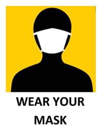 Social Distance Sign-Wear Your Mask
