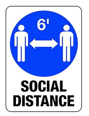Distancing signs cheap