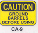 CA-9 Caution