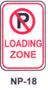 NP-18 No Parking Loading Zone Symbol