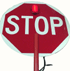 R1-1B-18L Hand Held Stop Sign w/ Lights and Regular Hand Held 18". 