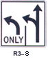 R3-9B Center Lane Left Turn or Keep Straight Only