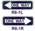 R6-1L-R One Way - Arrows