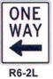 R6-2L One Way - Arrow Left