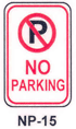 NP-15 No Parking with Symbol