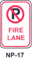 NP-17 No Parking Fire Lane Symbol