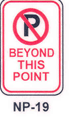 NP-19 No Parking Beyond This Point Symbol