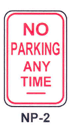NP-2 No Parking Any Time