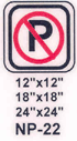NP-22 No Parking Symbol Only
