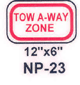 NP-23 Tow Away Zone Text Only