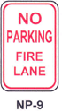 NP-9 No Parking Fire Lane