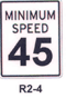 R2-4 Minimum Speed 45