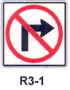R3-1 No Right Turn - Symbol
