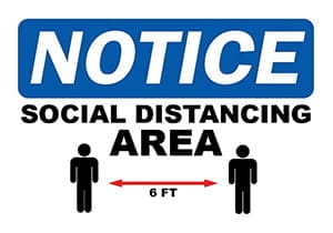 Distancing signs clearance