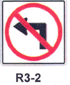 R3-2 No Left Turn - Symbol
