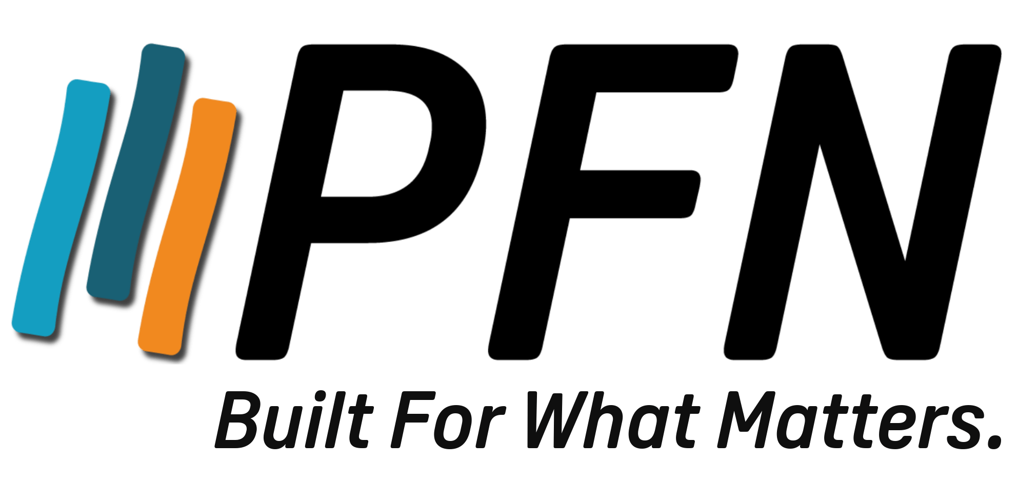 Logo for PFN. Built for what matters. 