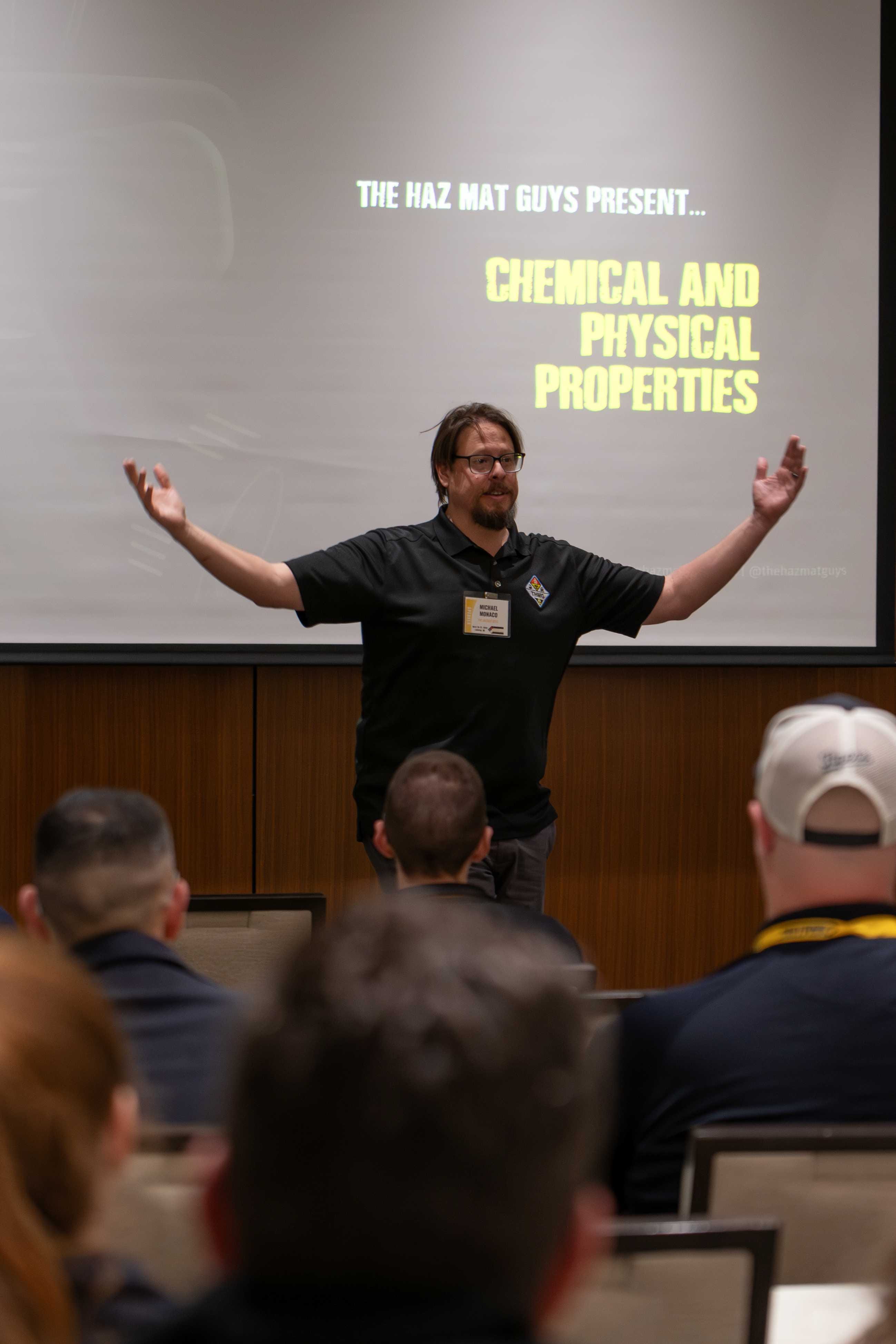 A presenter at the 2025 MI Hazmat Responder Conference.
