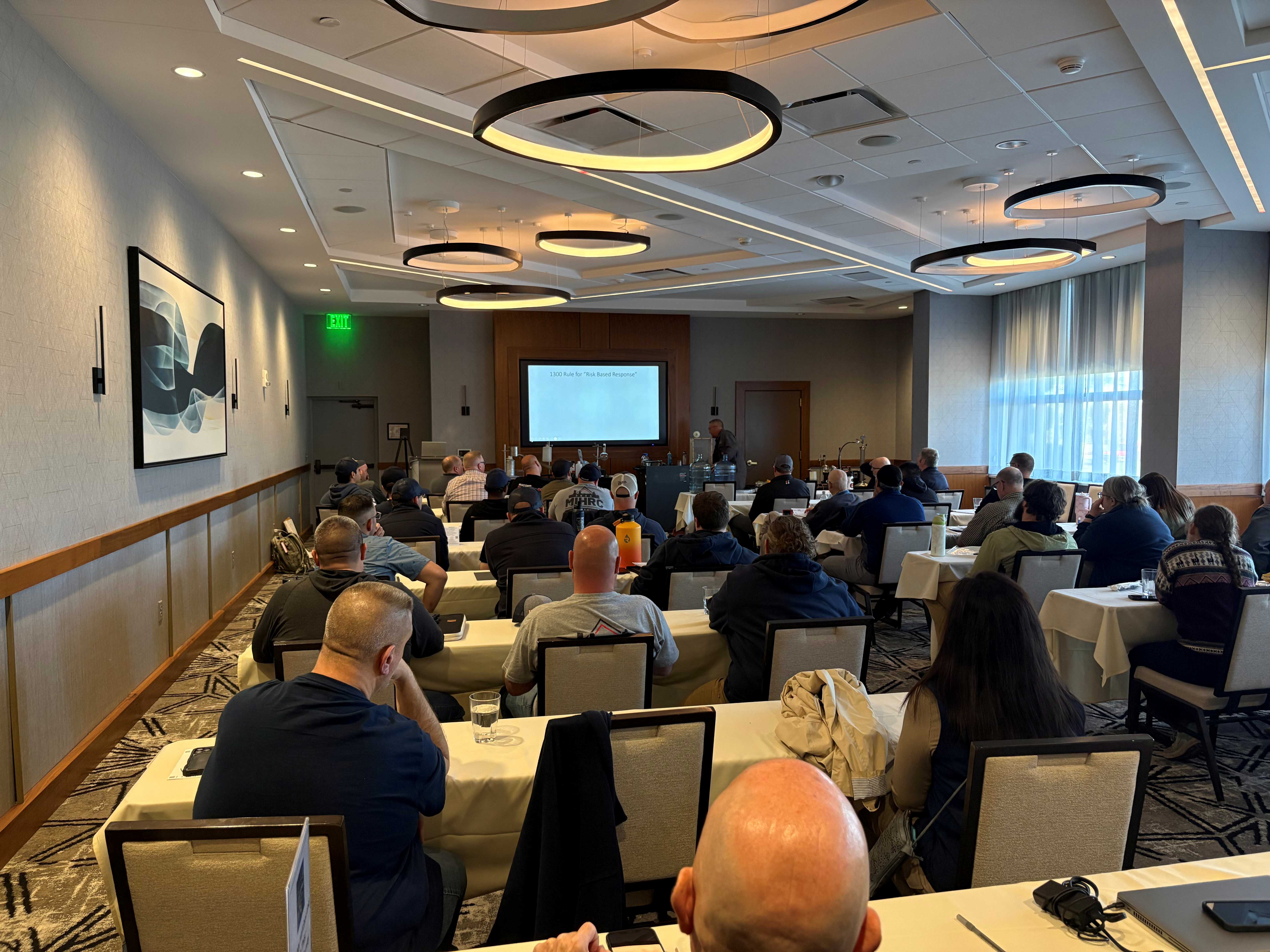 Attendees sitting in a session at the 2025 MI Hazmat Responder Conference.