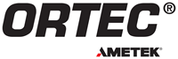 ORTEC in black text with METEK underneath in smaller text