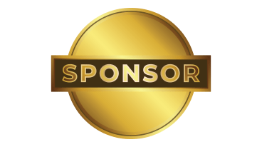 Gold circle with the word "Sponsor" 