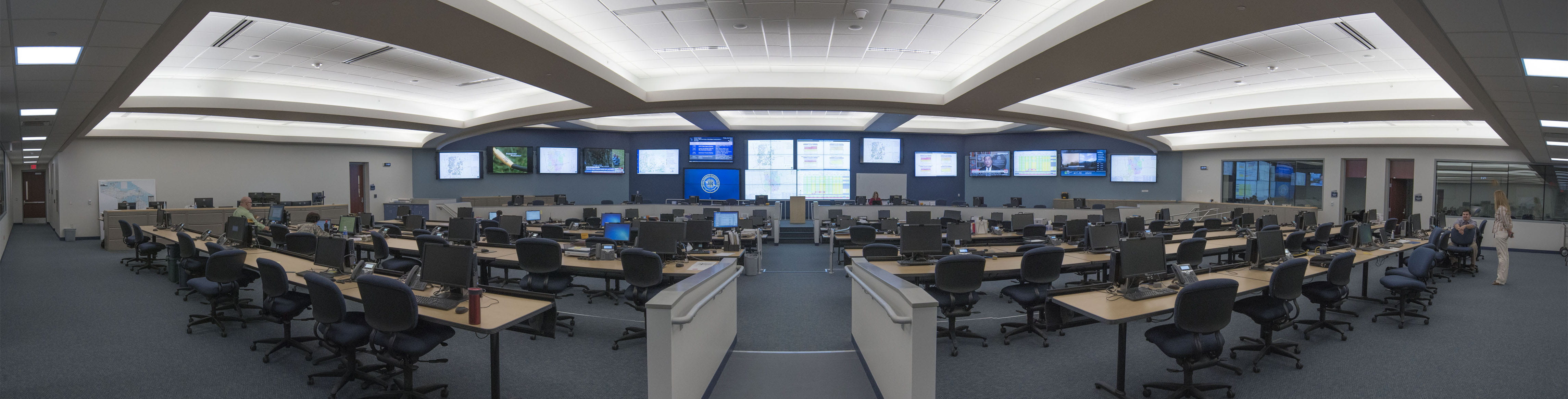 A panoramic view of the State Emergency Operations Center. 