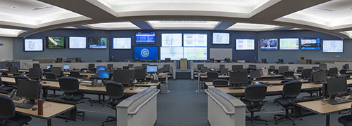 A panoramic view of the State Emergency Operations Center. 