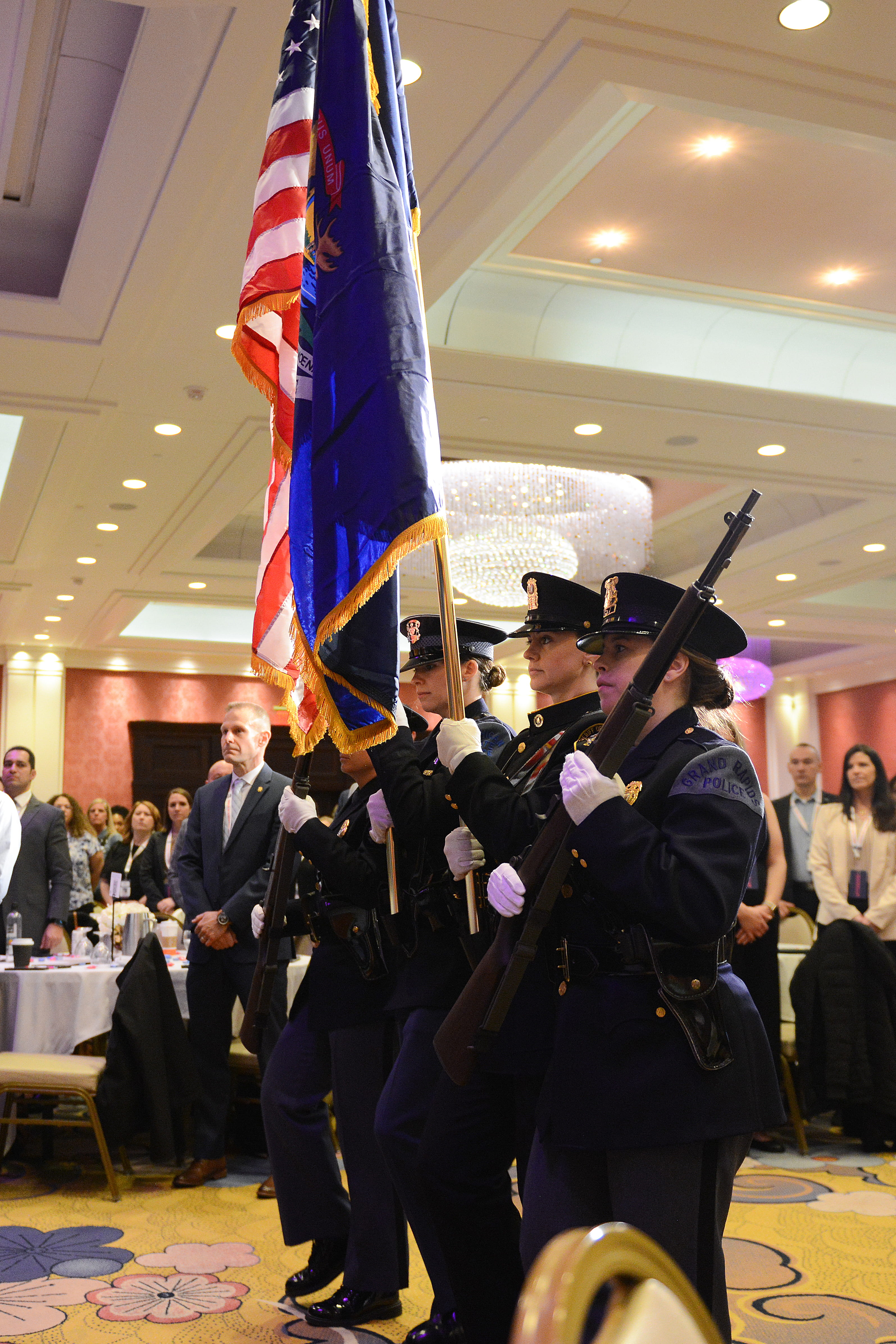 MSP Color Guard walking in to the conference