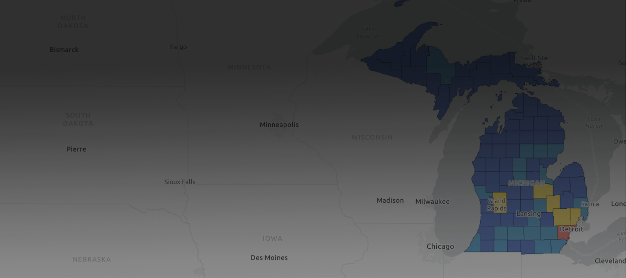 Michigan National Risk Index Map