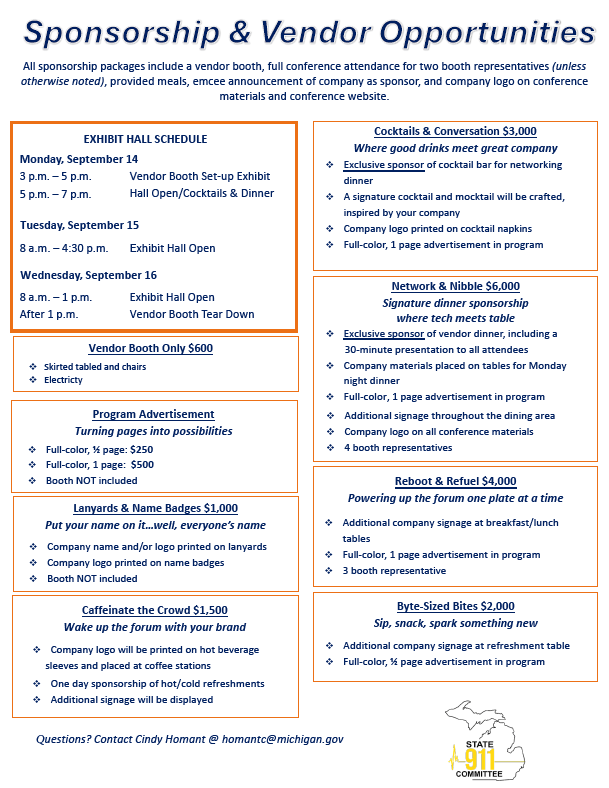 vendor sponsorship flier